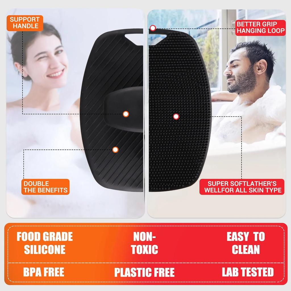 New Massage Bath Brush Oval Bath Brush Soft Bristle Bath Brush Unisex Silicone Bath Brush