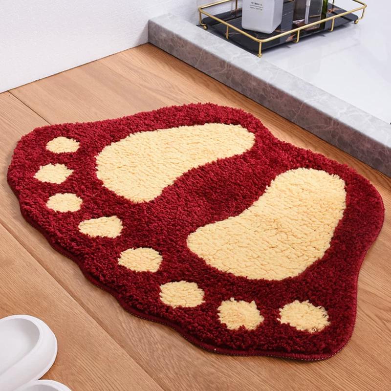 Bathroom Floor Mat, Bathroom Toilet Door Mat, Water-Absorbent Quick-Drying Foot Mat, Entryway Bathroom Non-Slip Carpet