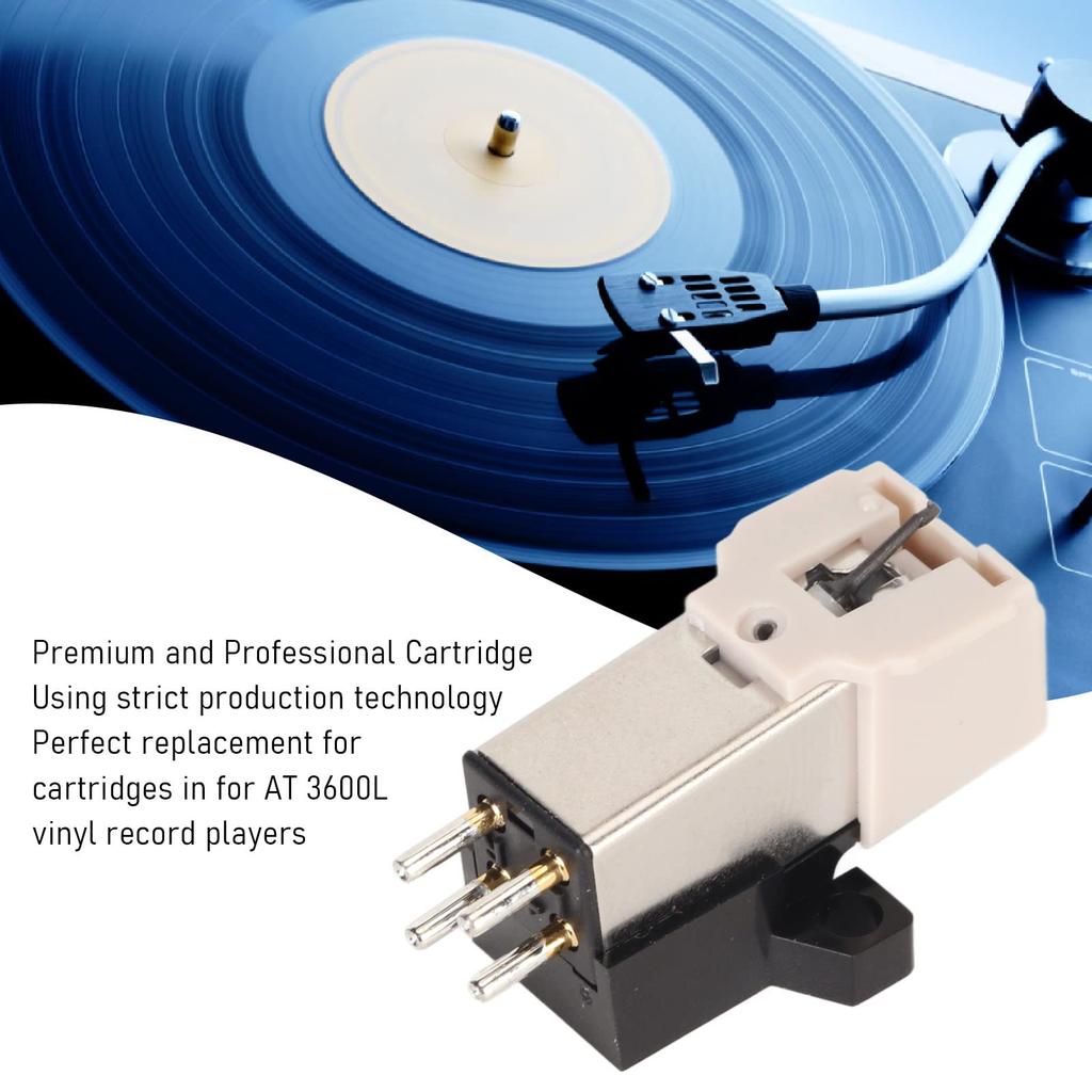 Ongwan Replacement Stylus Cartridge AT-3600L for Audio-Technica Record Players, MM Cartridge Phonograph Turntable Needle, Easy to Install