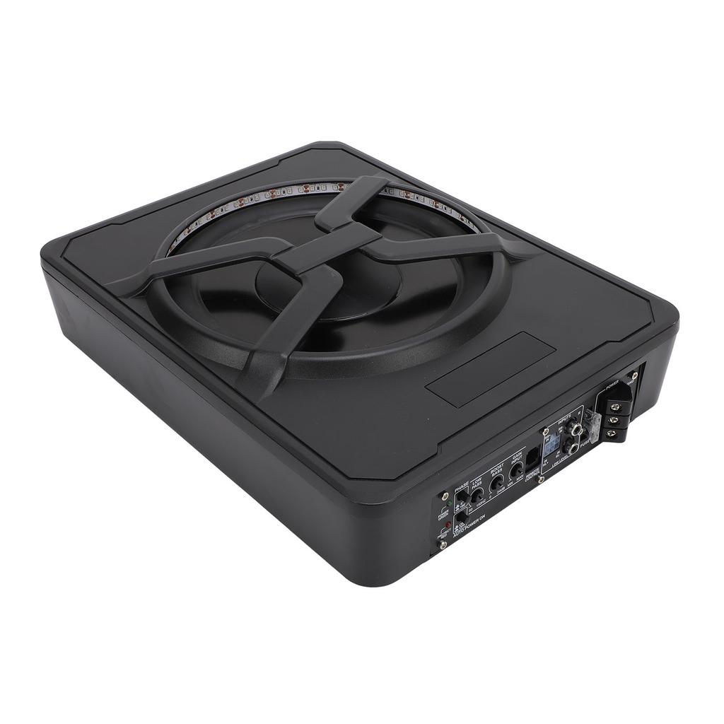 10 Zoll 800W Slim Untersitz-Subwoofer mit Verstärker Unter Sitz Aktiv-Subwoofer für Auto LKW Fernbedienung