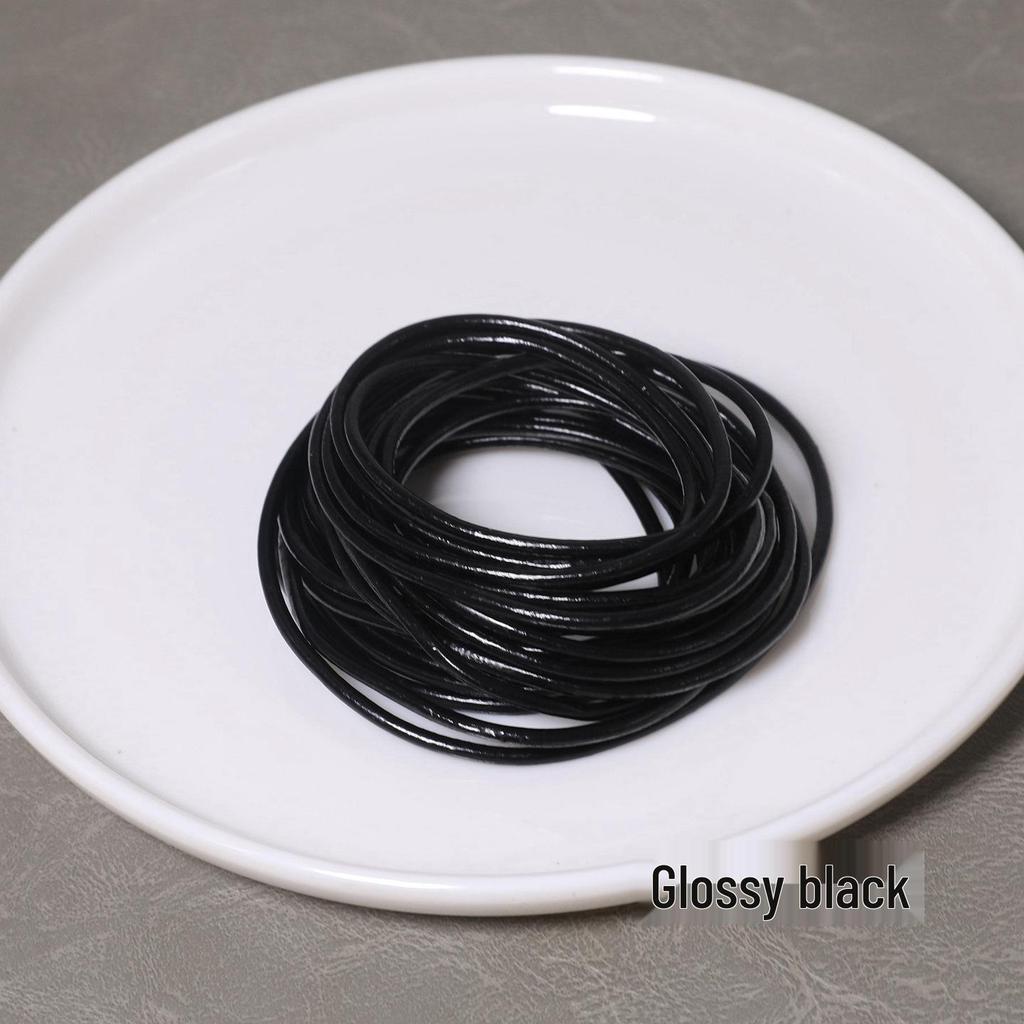 3MM Colored Leather Cord for DIY Jewelry: Round Leather Strip for Bracelet and Necklace Crafting