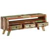 TV Cabinet Multicolored 110 X 30 X 40 Cm Solid Reclaimed Wood