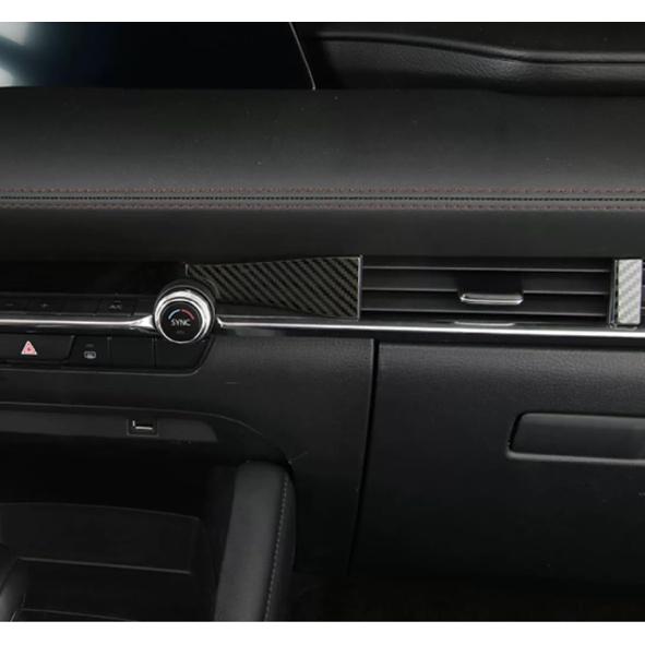 Car Accessories Fit for 2019 2020 2021 2022 2023 2024 2025 Mazda 3 Axela Interior Front Center Console Side Air Vents Outlet Cover Trim Frame (Carbon
