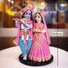 Manmohak Radha Krishna Idol – 15.24CM UV Resin Murti | Hand-Painted Divine Couple Statue for Home Decor, Temple & Gifting