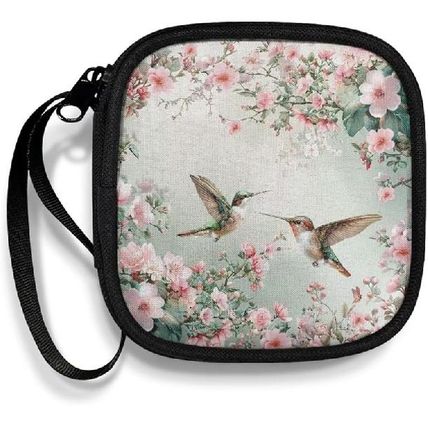 Mushrooms and Moon Carrying Earphone Case Pouch Storage Bag Holder-Earbud Case Headphones Storage Bag Pouch for Headphone, Bluetooth