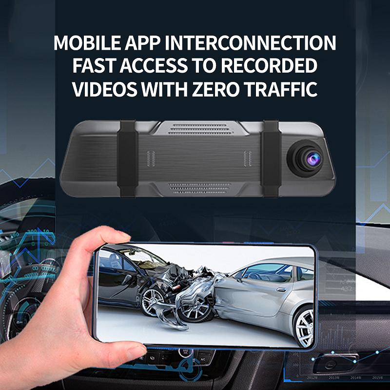 1/2/3 Option WiFi Auto Dashcam, 2K HD Touch Screen Rearview DVR, Front/Inside/Rear 170° Wide Angle Reverse Recording