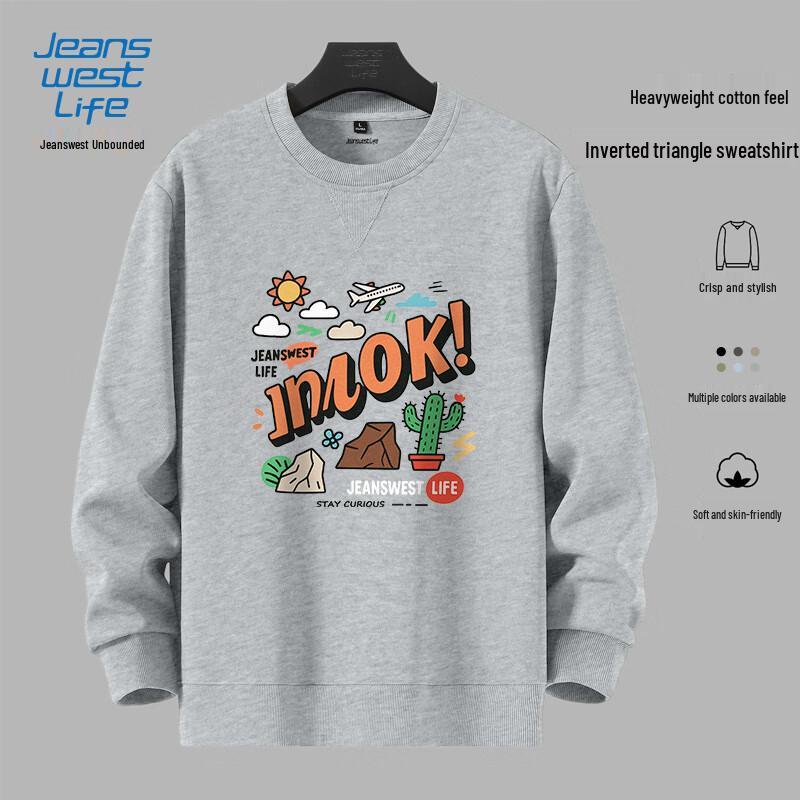 

Jeanswest Life Men s Heavyweight Round Neck Sweatshirt L