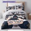 Anime Pattern Bedding Quilt Set Quilt Cover Pillowcase Home Decoration Birthday Gift (1 * Duvet Cover + 2 * Pillowcase, Without Core)