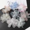 10pcs Multilayer Organza Flower Patches Blossoms Cloth Applique Cloth Patch  Dress Decoration