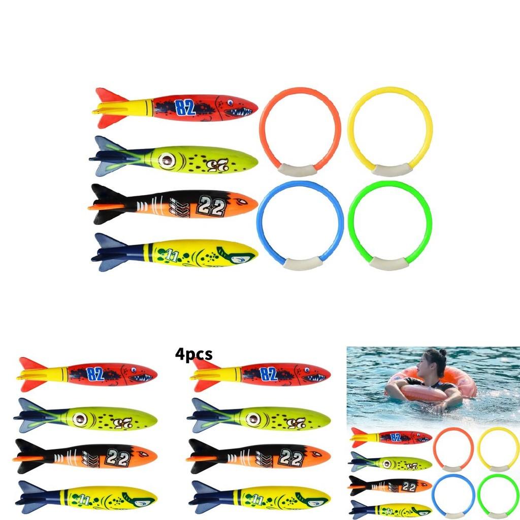Kids Floating Rings Torpedoes Swimming Playset For Water Training And Early Education