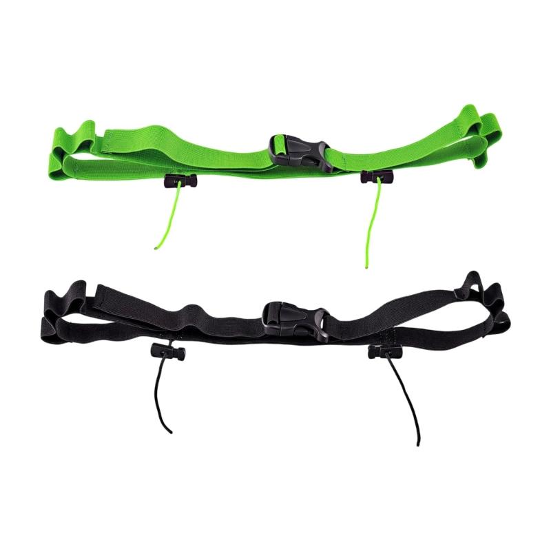 2Pcs Elastic Sport Waist Belts Race Bib Holder Adjustable Running Waistband with 6 Elastic Rings for Triathlon Cycling