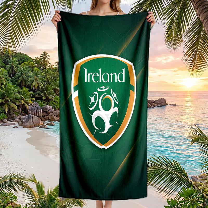 Ireland Rugby Fashion Beach Towel Portable Soft Quick Dry Towel For Swimming Camping Holiday Use