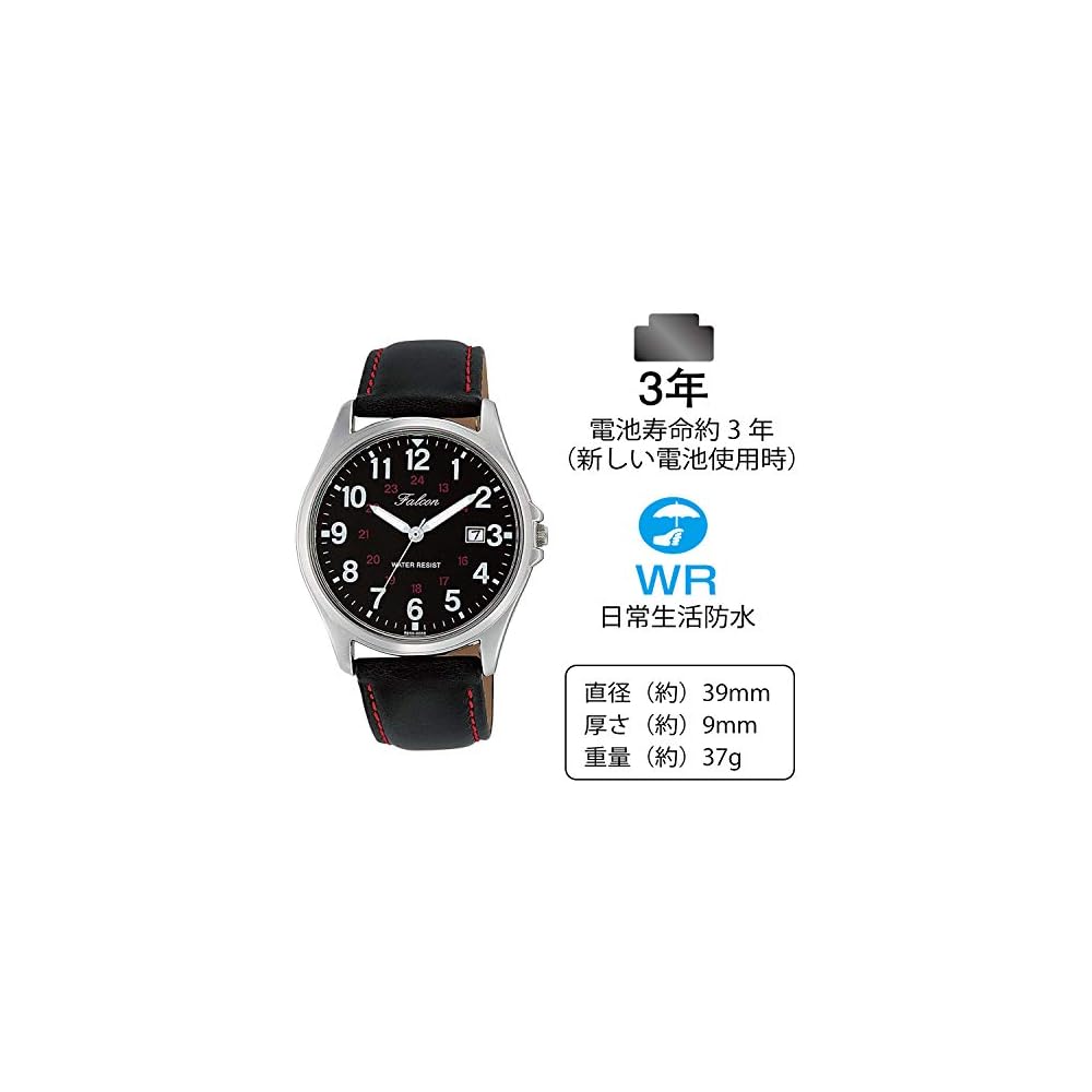 Citizen Q&Q Analog Waterproof Watch Date Leather Strap D026-305 Men's Black