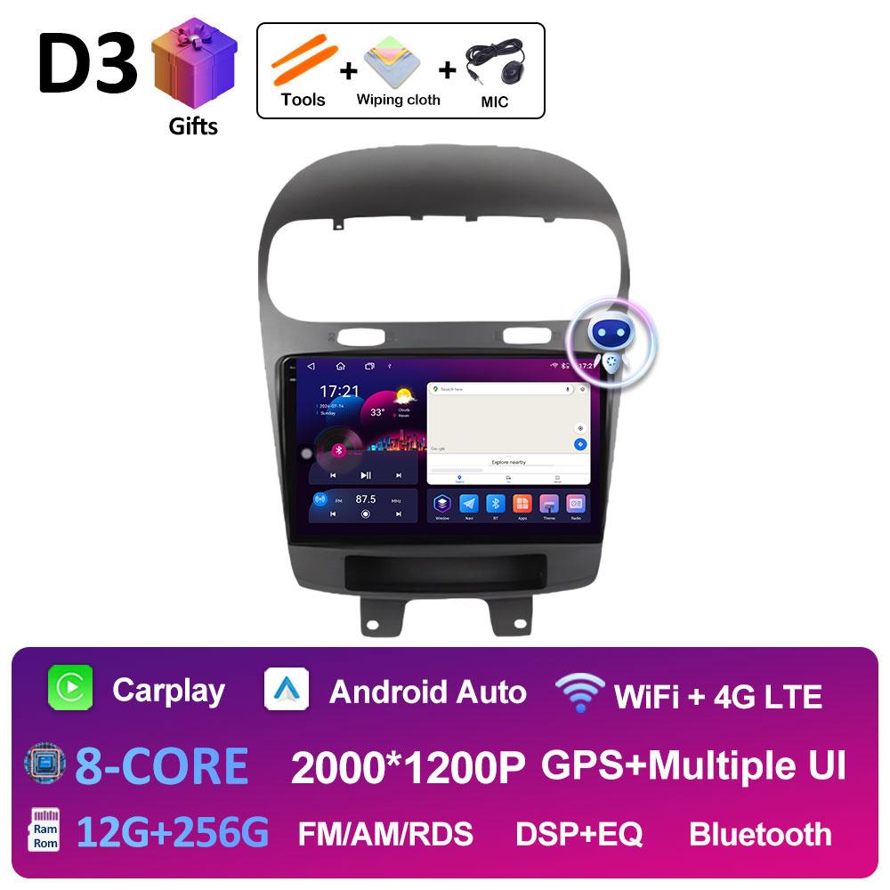 Android Smart System BT For Dodge Journey Fiat Freemont Leap 2011 2012 2013 2014 - 2020 DSP Stereo Cooling Fan QLED IPS Screen