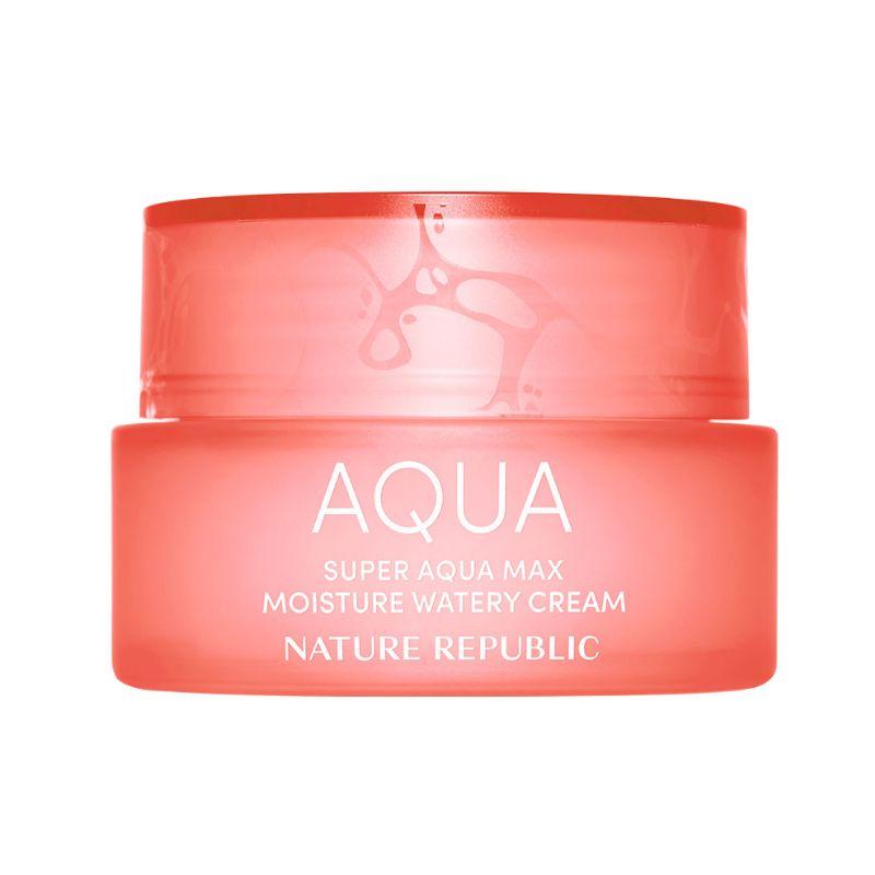 Nature Republic Super Aqua Max Moisture Watery Cream Deep Hydrating Face Cream for Dry Skin 80ml