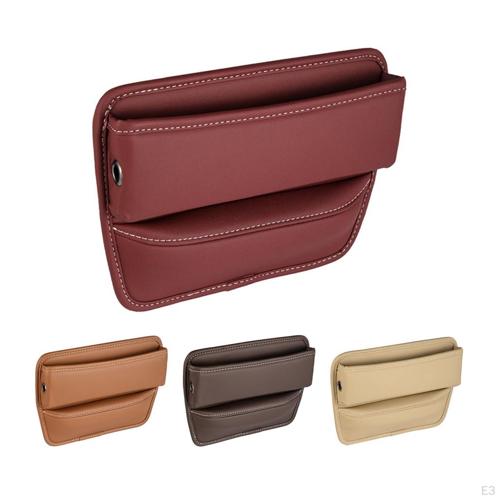 Car Gap Filler Easy To Install Storage Automotive Accessories Multifunction PU Console Organizer for