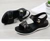 Women Leather Shoes Open Toed Female Flats Sandals Shoes Summer Soft Soled Non Slip Beach Sandals Large Size Zapatos Mujer