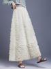 Elegant Mesh Fluffy Cake Skirt - Spring 2026 A-Line Midi with Wide Hem