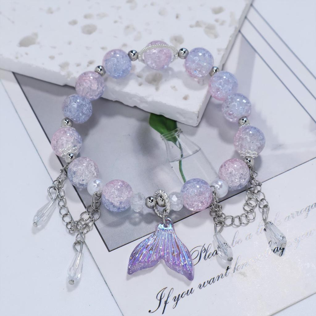 Mori Style Mermaid Crystal Bracelet – Versatile Niche Design for Women, Ideal for Students and Best Friends