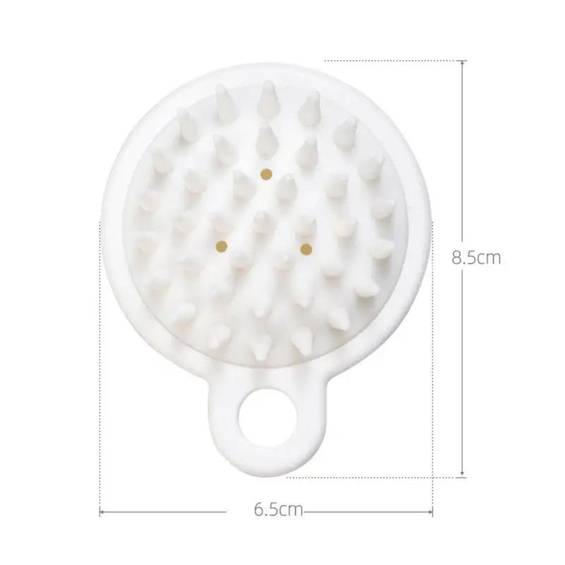 Dandruff Removing Scalp Massager - White Durable, Flexible Versatile, Shampoo Cleaning Brush