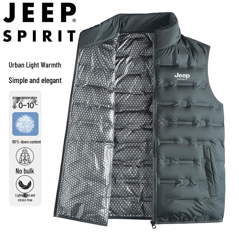 JEEP SPIRIT Men's Stand-Collar Down Vest