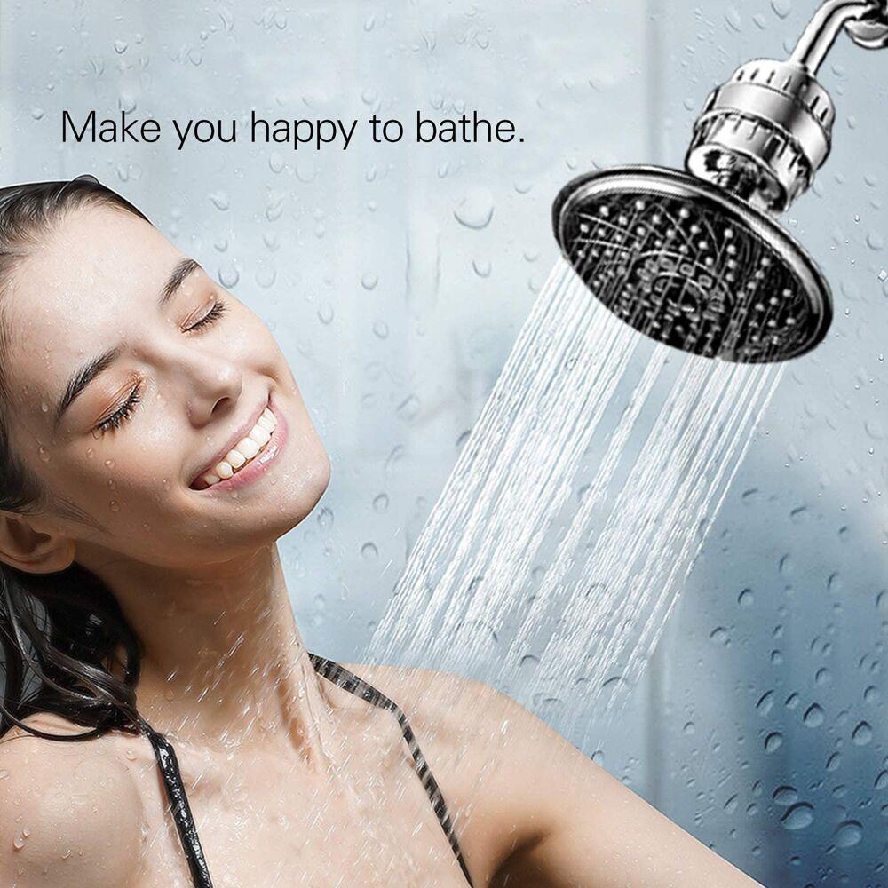 Removal Bathroom Activated Carbon Hard Water Purification Softener 15 Stages Shower Head Filter
