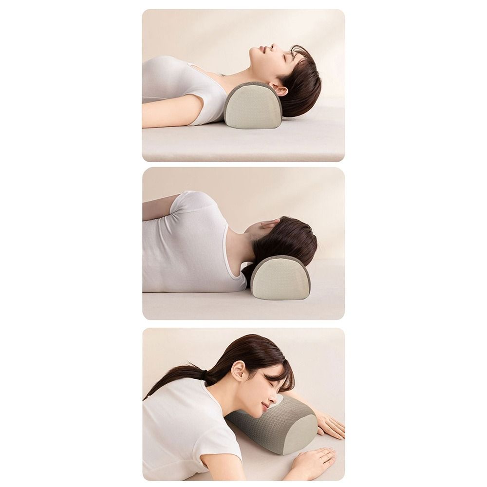Cylindrical Buckwheat Pillows Breathable Help Sleep Spine Pillow Anti-arch Neck Pain Relief Cervical Vertebra Pillow for Adults