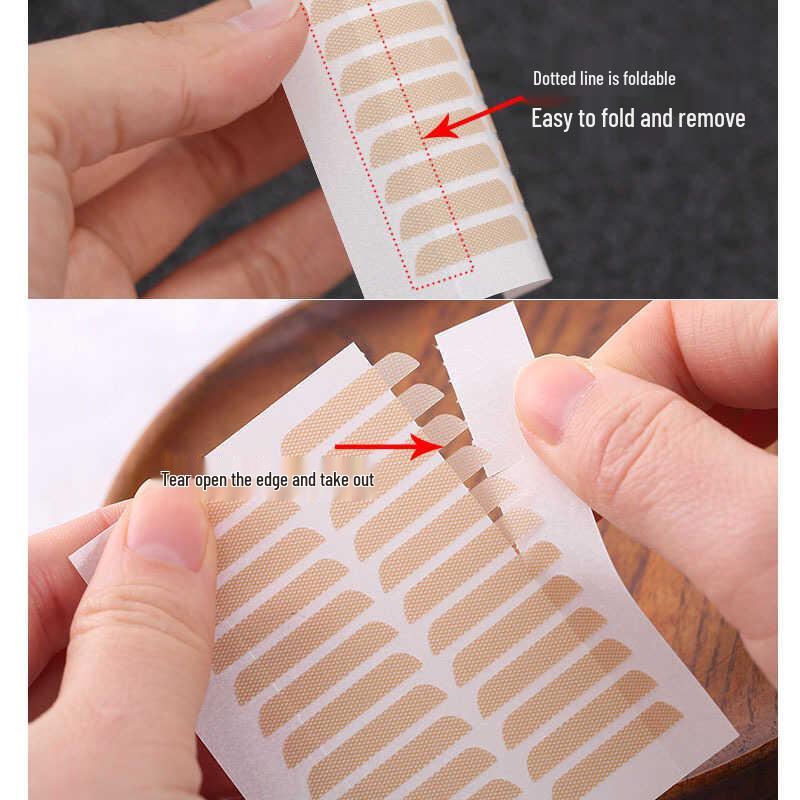 9 Pairs Skin-Toned Mixed Eyelid Tapes for Invisible Double Eyelid Support and Swollen Eye Adjustment