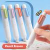 Macaron Simple Pencil Erasers Retractable Automatic Pencil Erasers Press Type Correction Tool Stationery School Office Supplies