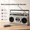 Enregistreur Radio Cassette Rétro Bluetooth avec USB et Radio Toutes Ondes
