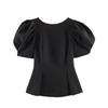 Style européen et américain, nouvelles vêtements pour femmes, style étranger, à la mode, polyvalent, haut à manches bouffantes 3897091