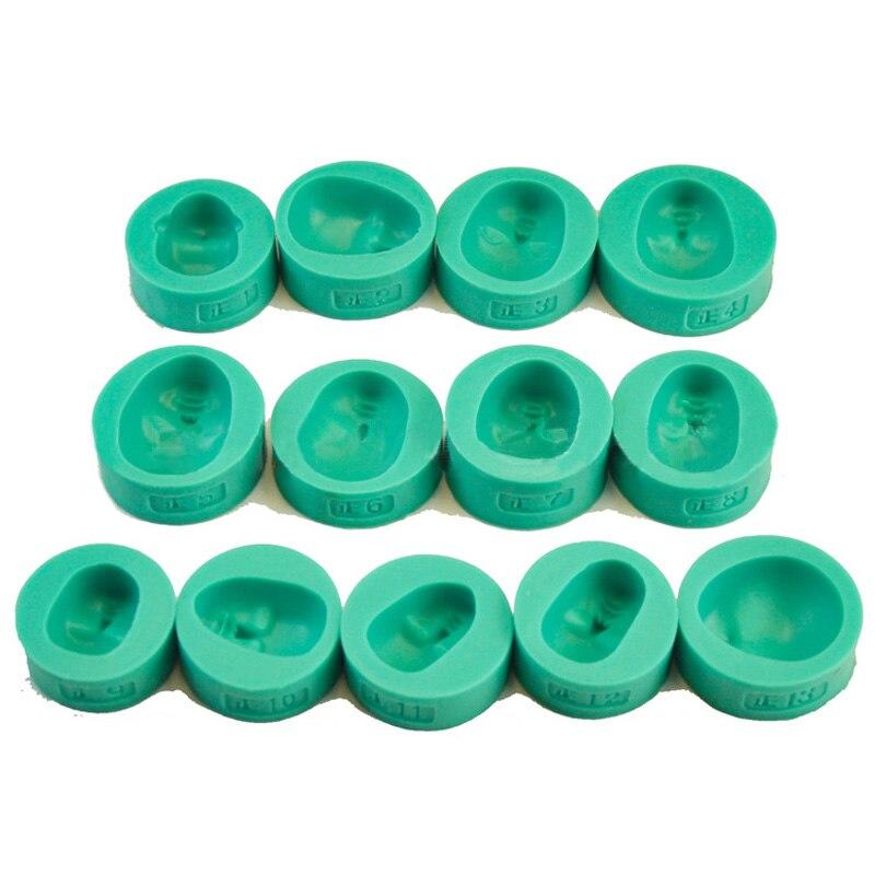 13pcs/pack Canvas Heat Resistant Handmade Tool DIY Human Face Mould Home Kitchen Cream Muffin Cake Moulds Silicone Soap Cupcake | Cake Moulds