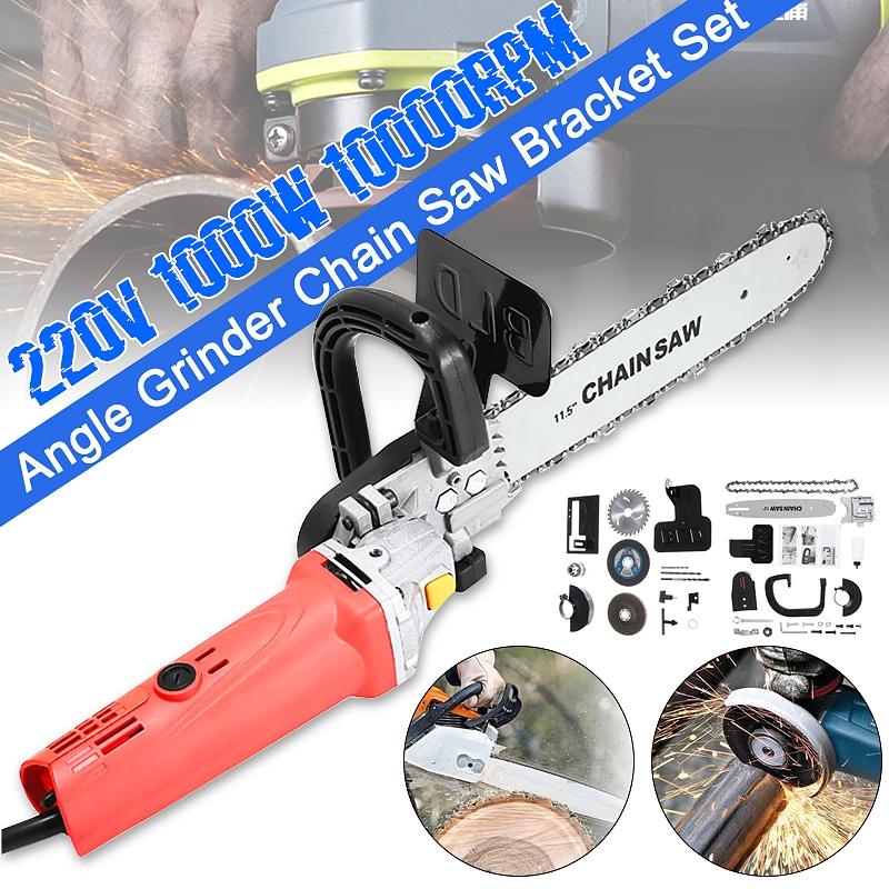 12'' 220V 1000W Electric Chain Saw Bracket Set Chainsaw Guide Plate DIY Tools New