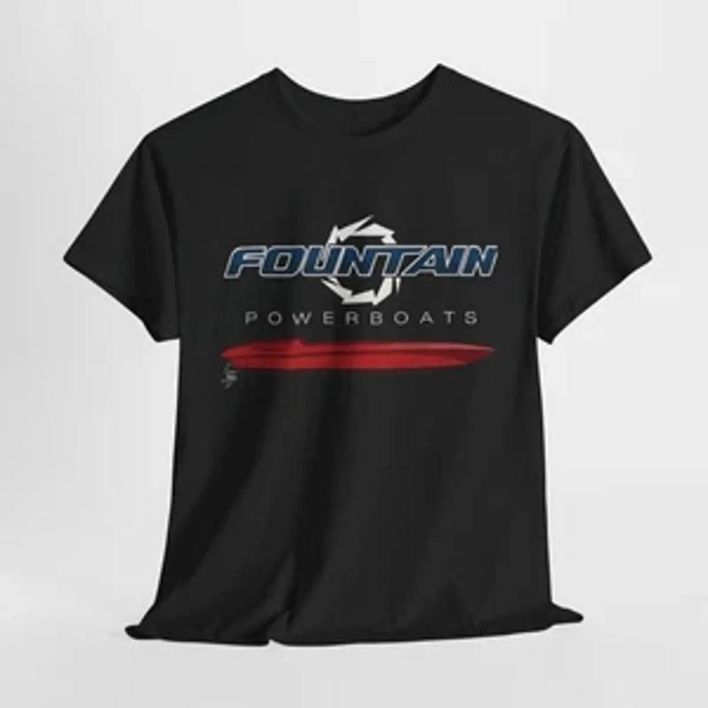 Fountain Powerboats Offshore Racing Fishing Logo T Shirt S 5xl Vintage Versatile Stylish Comfortable Stretched Homme