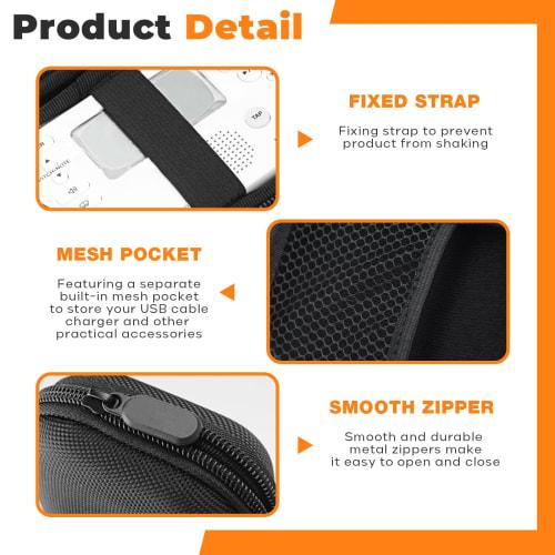 MUMING Protective Carrying Case Compatible with Yamaha TDM-710GL/TDM-700G and KORG TM-60/TM-50 Tuner/Metronomes (Black)