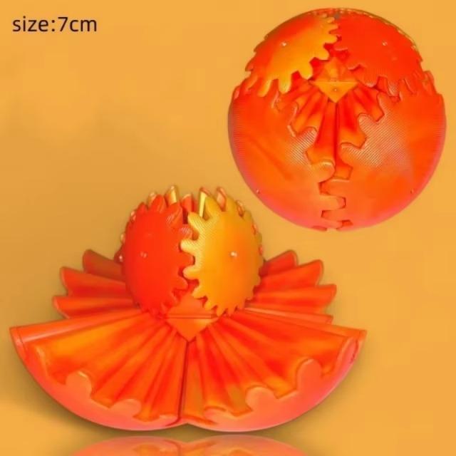

3D-друкована шестерня-кулька Fidget Toy - Портативна кулька для пальців, що обертається, Тихе зняття стресу, Тривоги, Розслаблення, Настільна іграшка, Подарунок для дорослих, Дітей