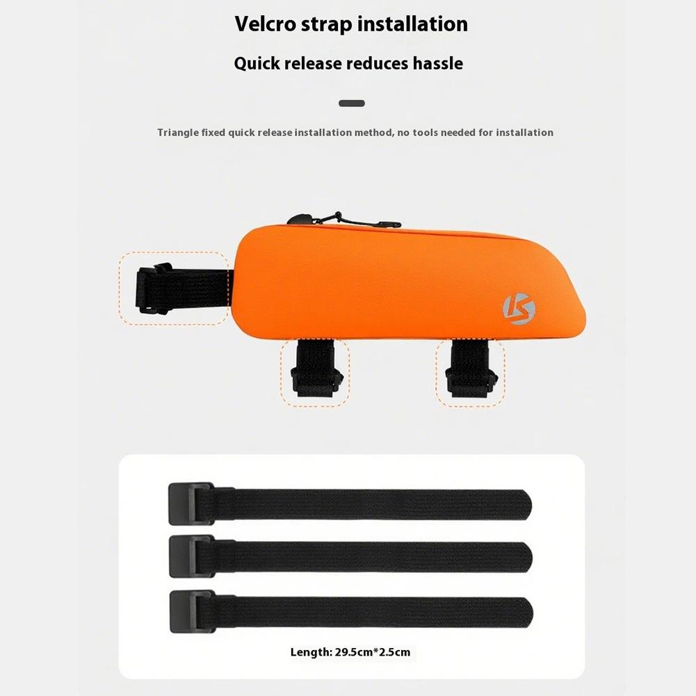 Bike Top Tube Bag Reflective Bike Front Frame Bag Top Tube Riding Bag Cycling Accessories Pouch for Outdoor Cycling