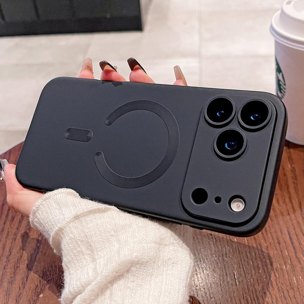 Metallic Paint Magnetic Magsafe Soft Case For iPhone 17 Air 16 E 15 14 Plus 13 12 11 Pro Max Wireless Charge Lens Protect Cover