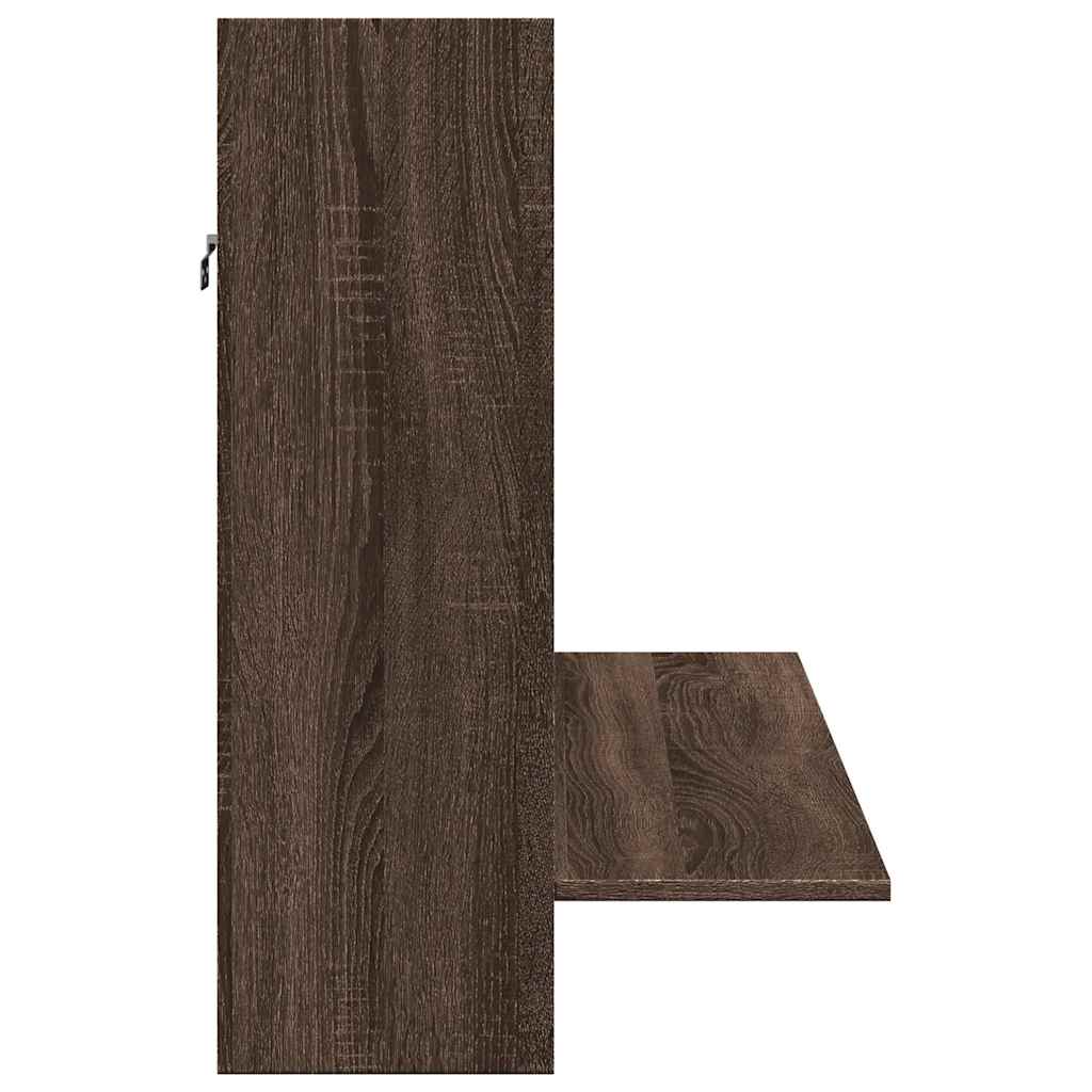 Vidaxl Wall-Mounted Desk, Brown Oak, 105X48X75 Cm