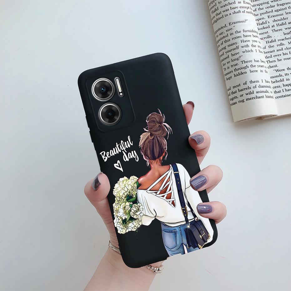 Case For Xiaomi Redmi 10 5G Case Silicone Soft Cute Pretty Girls Cover Funda For Xiaomi Redmi 10 5G 22041219G 22041219NY Bumper