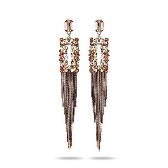 Jewellery Earings for Women Crystal Tassel Handmade Earrings for Girls and Women