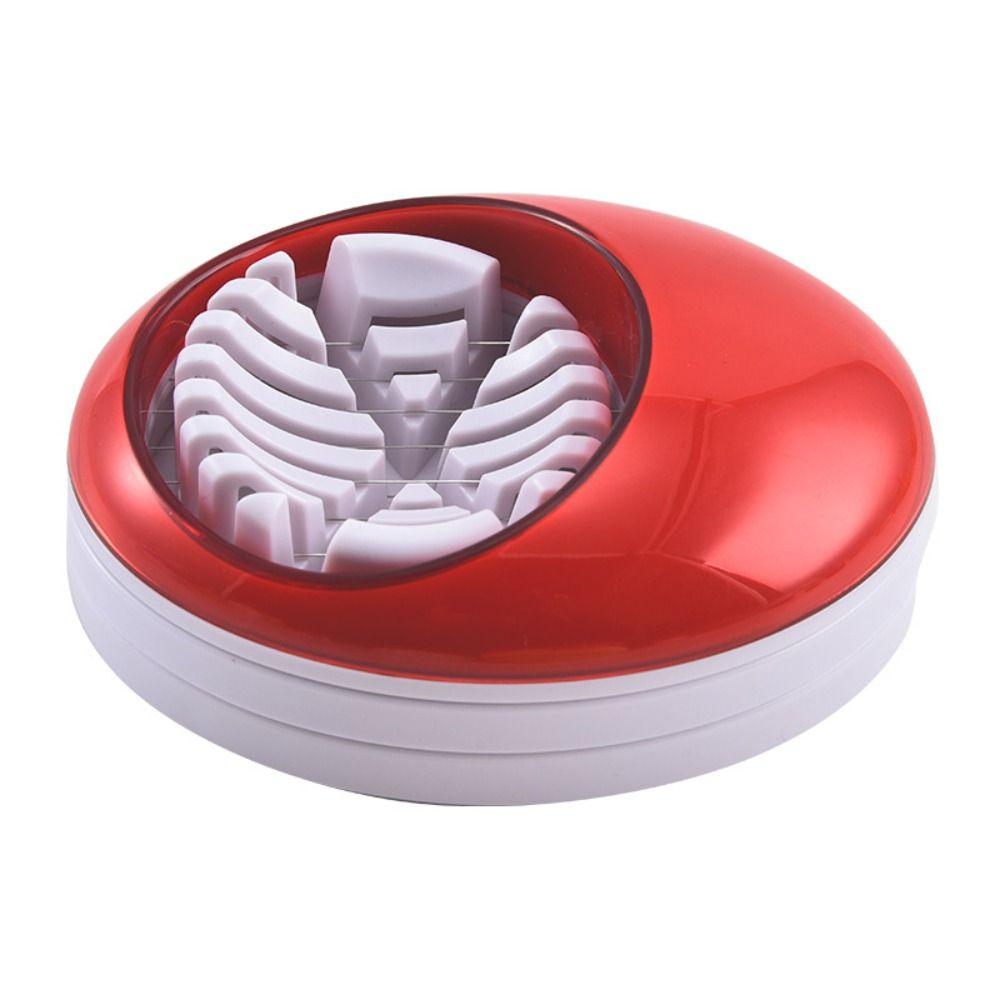 

2 In 1 Egg Slicer Stainless Steel Wire Egg Split Device Fruit Garnish Slicer Egg Cutter Household красный