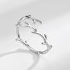 Minimalist Deer Antler Open Ring For Women Adjustable Index Finger Band Unique Personalized Jewelry Gift
