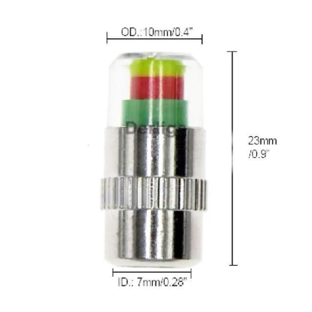4PCS Car Tire Pressure Caps Tire Valve Cap with Pressure Indicator Tyre Pressure Monitor Valve Caps Air Alert Auto Accessories Tire Chucks 1