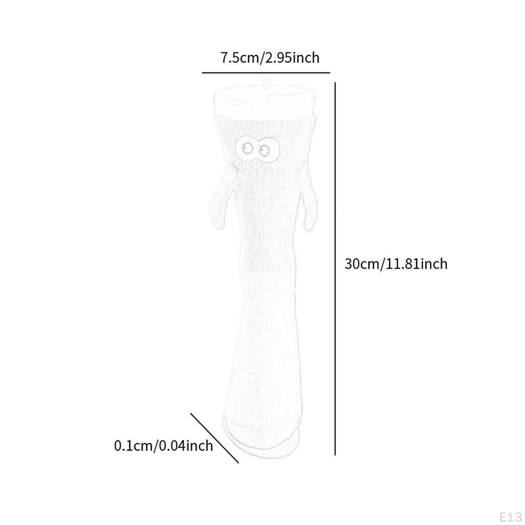 Couples Socks Hand Holding Casual Long Stockings Stackable Mid Tube Thread Funny