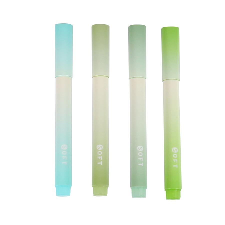 4Pcs Gradual Change Color Highlighter High Value Color Handbook Pen Student Marker Pen Office Supplies