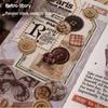 Retro Story Button Series Sticker Pack: 50 Stickers, 6 Styles for Journal Decoration