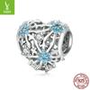 Winter Snowflake Diy Bracelet Beaded Accessories, Christmas S925 Silver Pendant