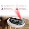 Premium-USB Projection Alarm Clock With Temperature Display Double Alarms And USB Rechargeable For Phone Charging Functi