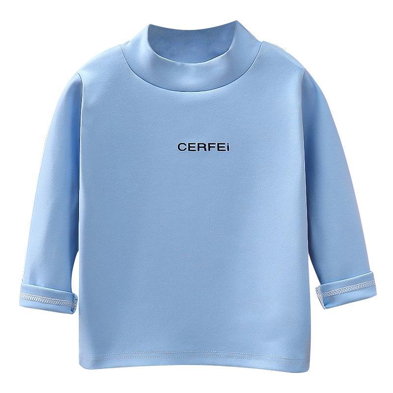 Children's Thermal Fleece Long-Sleeve Top, Base Layer Round Neck Shirt for Autumn/Winter.